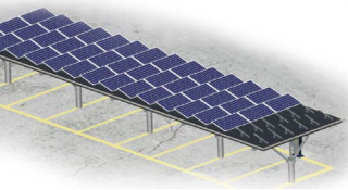 Solar Carport - Single Rows (Middle pole)